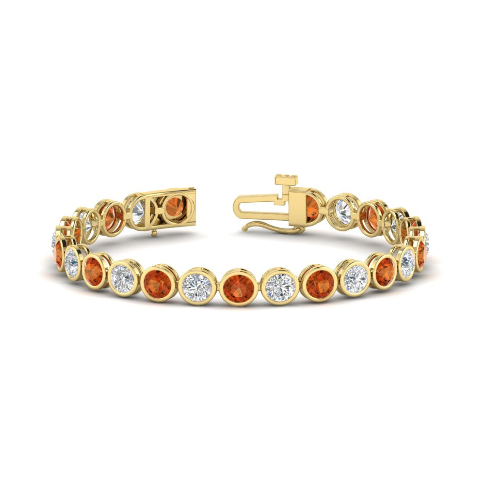 10 Carat Diamond Bezel Set Tennis Bracelet