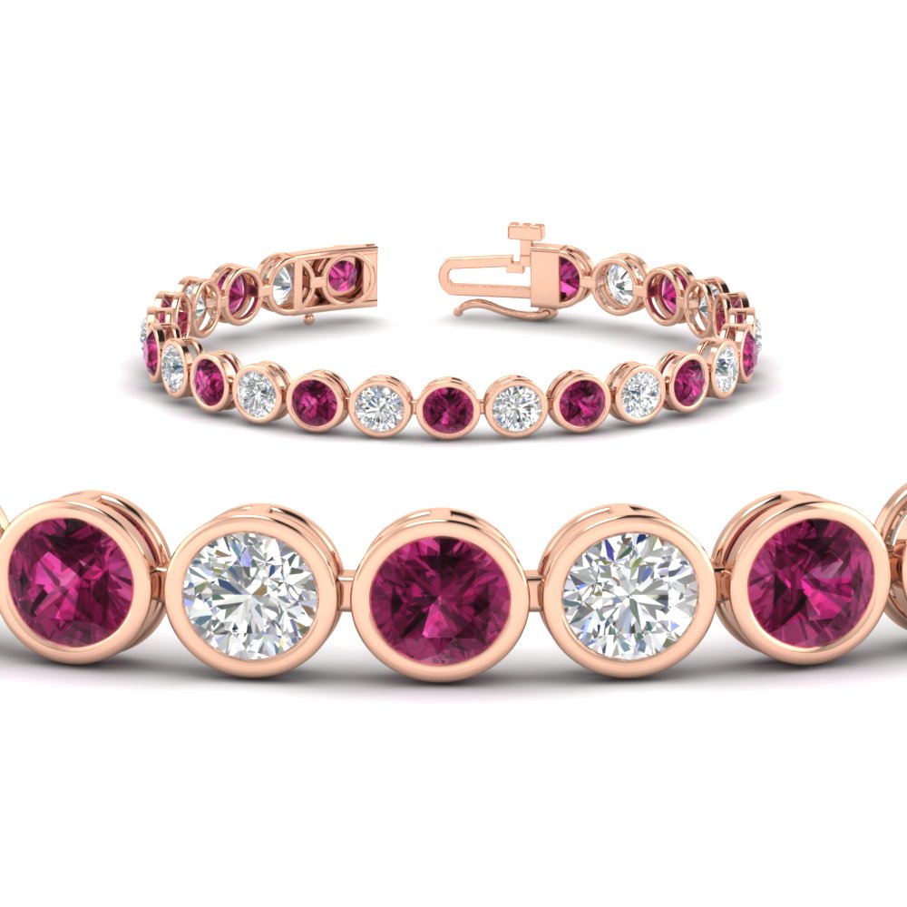 10 Carat Diamond Bezel Set Tennis Bracelet