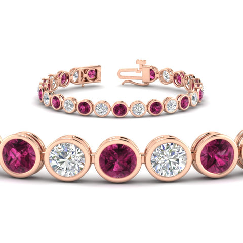 10 Carat Diamond Bezel Set Tennis Bracelet