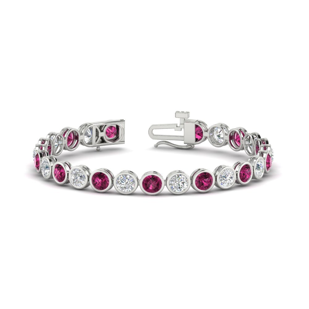 10 Carat Diamond Bezel Set Tennis Bracelet