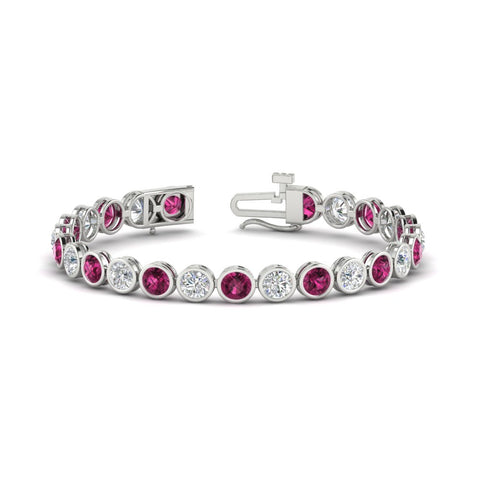 10 Carat Diamond Bezel Set Tennis Bracelet
