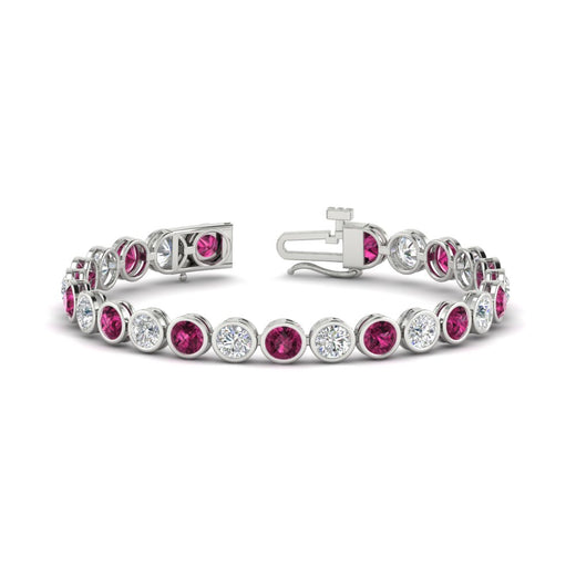 10 Carat Diamond Bezel Set Tennis Bracelet