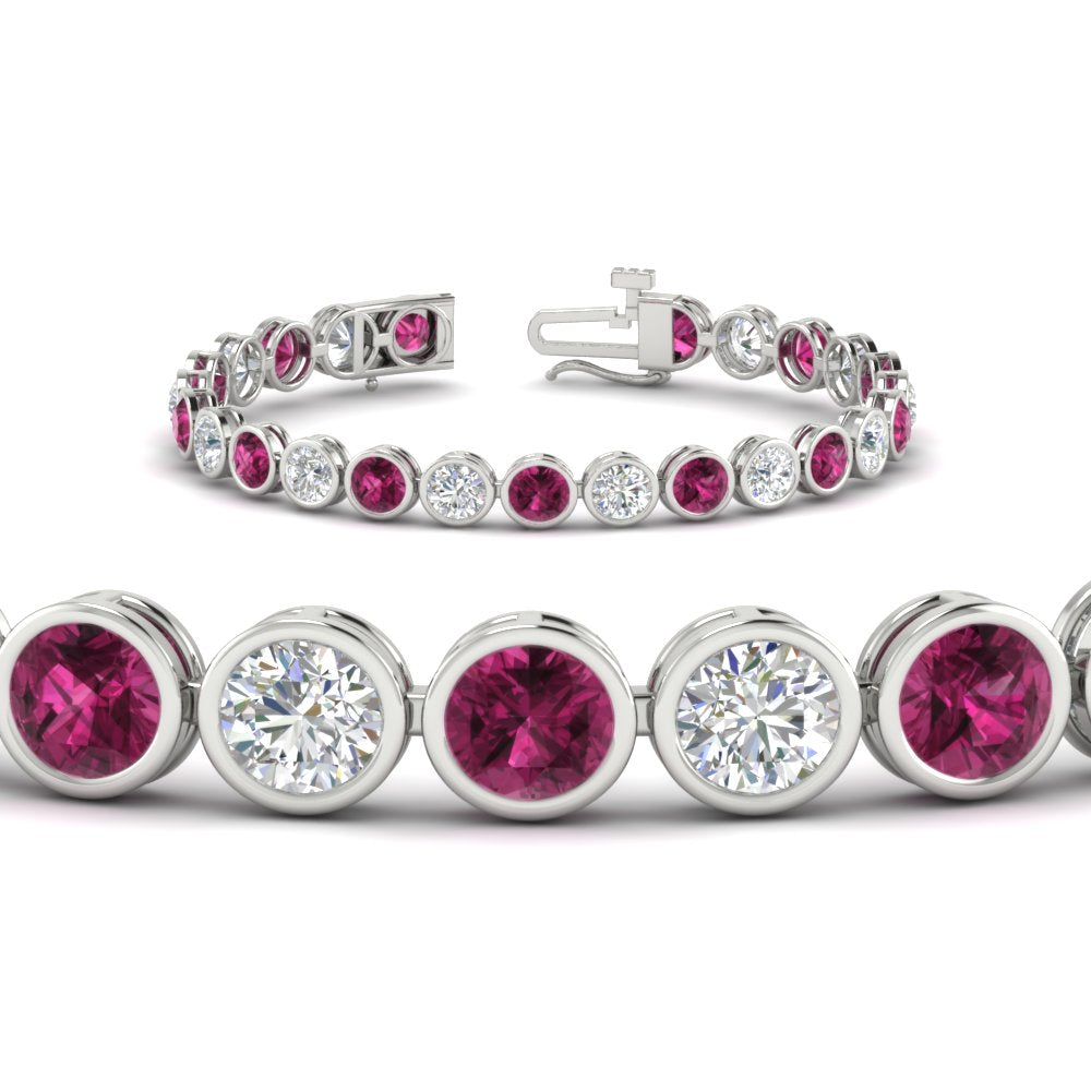 10 Carat Diamond Bezel Set Tennis Bracelet