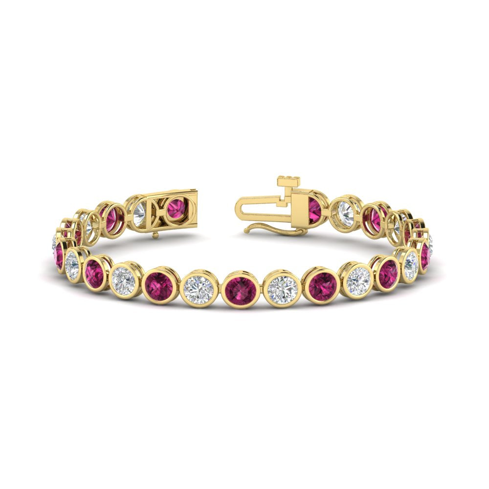 10 Carat Diamond Bezel Set Tennis Bracelet