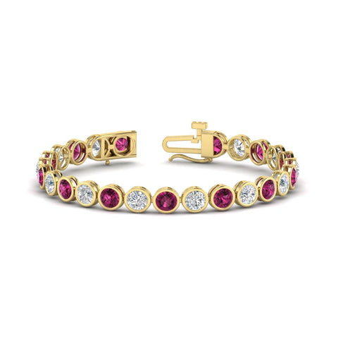 10 Carat Diamond Bezel Set Tennis Bracelet