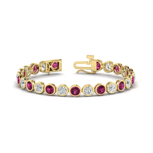 10 Carat Diamond Bezel Set Tennis Bracelet