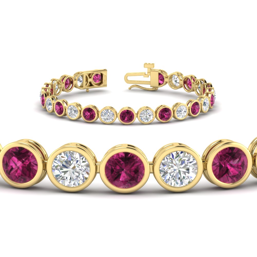 10 Carat Diamond Bezel Set Tennis Bracelet