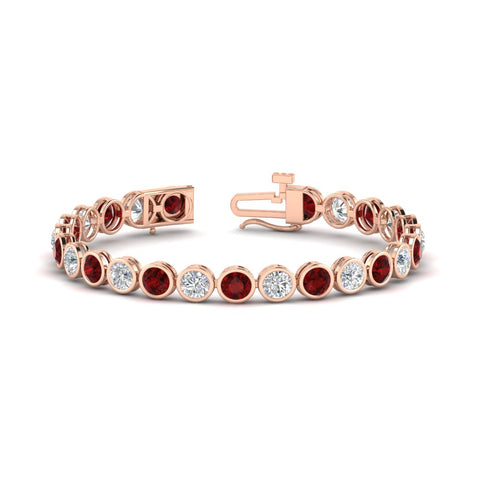 10 Carat Diamond Bezel Set Tennis Bracelet