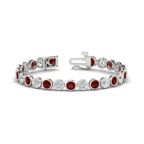 10 Carat Diamond Bezel Set Tennis Bracelet