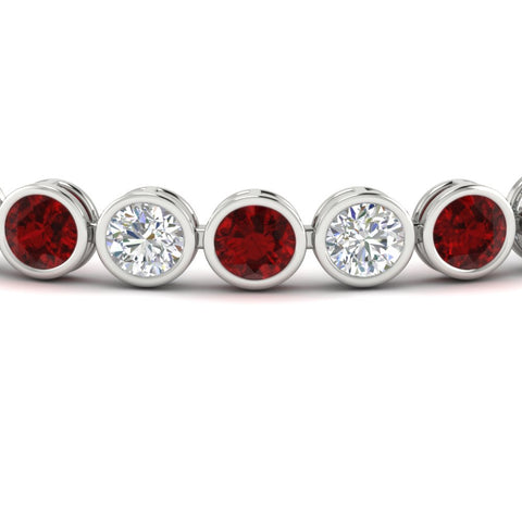 10 Carat Diamond Bezel Set Tennis Bracelet