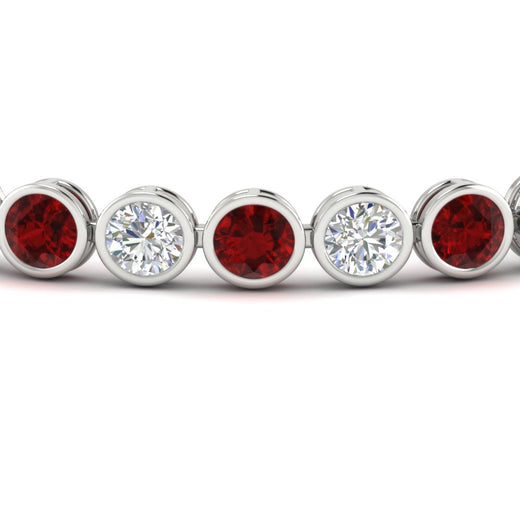 10 Carat Diamond Bezel Set Tennis Bracelet