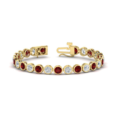 10 Carat Diamond Bezel Set Tennis Bracelet