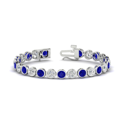 10 Carat Diamond Bezel Set Tennis Bracelet