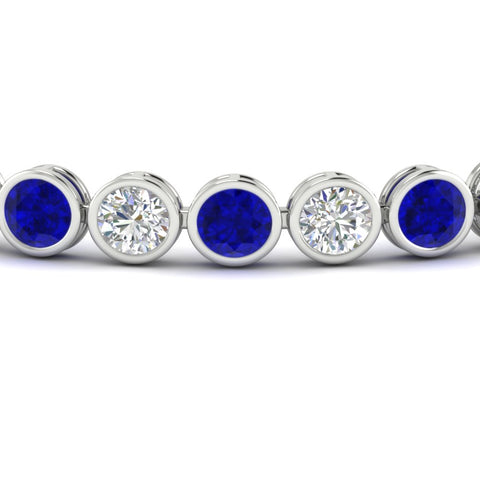 10 Carat Diamond Bezel Set Tennis Bracelet