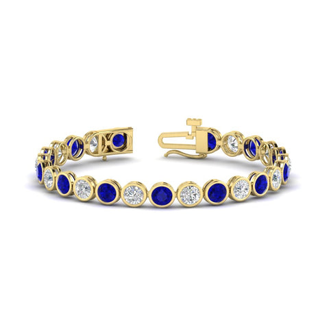 10 Carat Diamond Bezel Set Tennis Bracelet