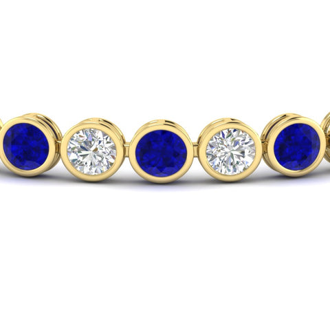 10 Carat Diamond Bezel Set Tennis Bracelet