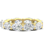 Load image into Gallery viewer, 10-carat-diamond-eternity-wedding-band-oval-shape-in-gold-FDEWB8425OV-10.00CT-NL-YG-HW
