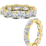 Load image into Gallery viewer, 10-carat-diamond-eternity-wedding-band-oval-shape-in-gold-FDEWB8425OVANGLE3-10.00CT-NL-YG
