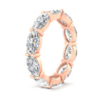 Load image into Gallery viewer, 10-carat-diamond-eternity-wedding-band-oval-shape-in-rose-gold-FDEWB8425OVANGLE2-10.00CT-NL-RG
