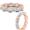 Load image into Gallery viewer, 10-carat-diamond-eternity-wedding-band-oval-shape-in-rose-gold-FDEWB8425OVANGLE3-10.00CT-NL-RG