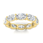 Load image into Gallery viewer, 10-carat-diamond-eternity-wedding-band-oval-shape-in-yellow-gold-FDEWB8425OVANGLE5-10.00CT-NL-YG
