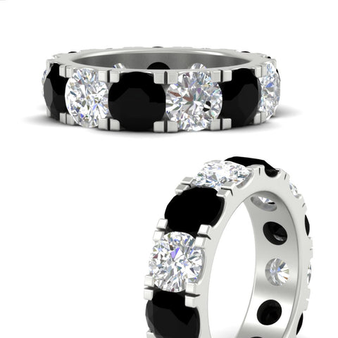 10 Carat Double Prong Round Diamond Eternity Band
