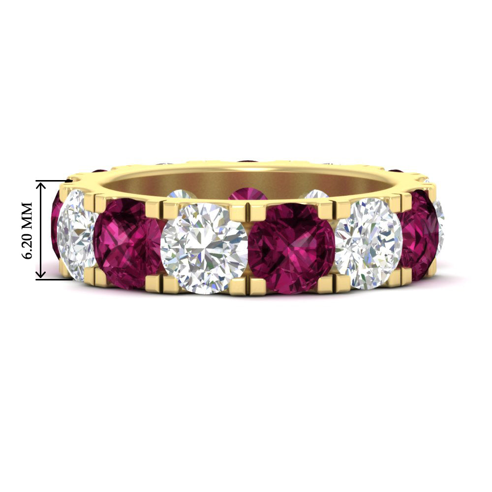 10 Carat Double Prong Round Diamond Eternity Band