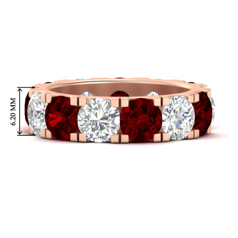 10-carat-double-prong-round-diamond-and-ruby-eternity-band-in-rose-gold-FDEWB8371GRUDR-10.00CT-NL-RG-HW