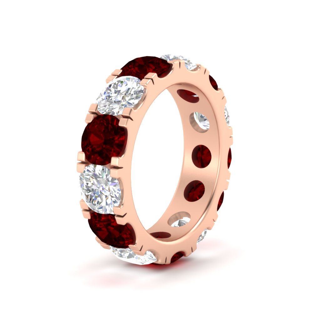 10 Carat Double Prong Round Diamond Eternity Band