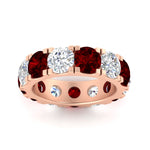 Load image into Gallery viewer, 10 Carat Double Prong Round Diamond Eternity Band
