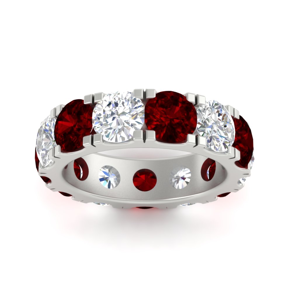 10 Carat Double Prong Round Diamond Eternity Band