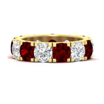 Load image into Gallery viewer, 10 Carat Double Prong Round Diamond Eternity Band
