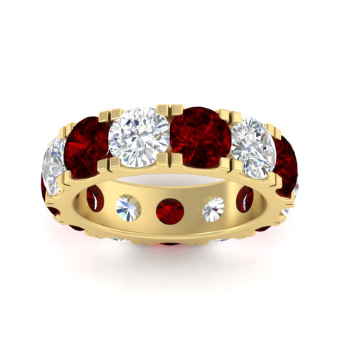 10-carat-double-prong-round-diamond-and-ruby-eternity-band-in-yellow-gold-FDEWB8371GRUDRANGLE5-10.00CT-NL-YG