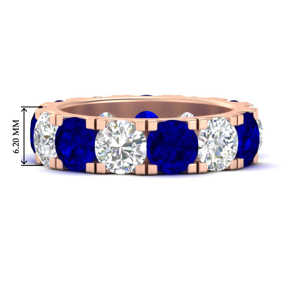 10 Carat Double Prong Round Diamond Eternity Band