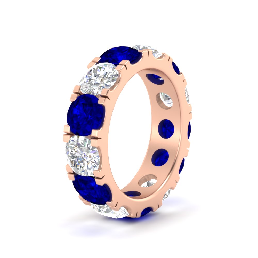 10 Carat Double Prong Round Diamond Eternity Band