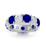 Load image into Gallery viewer, 10 Carat Double Prong Round Diamond Eternity Band
