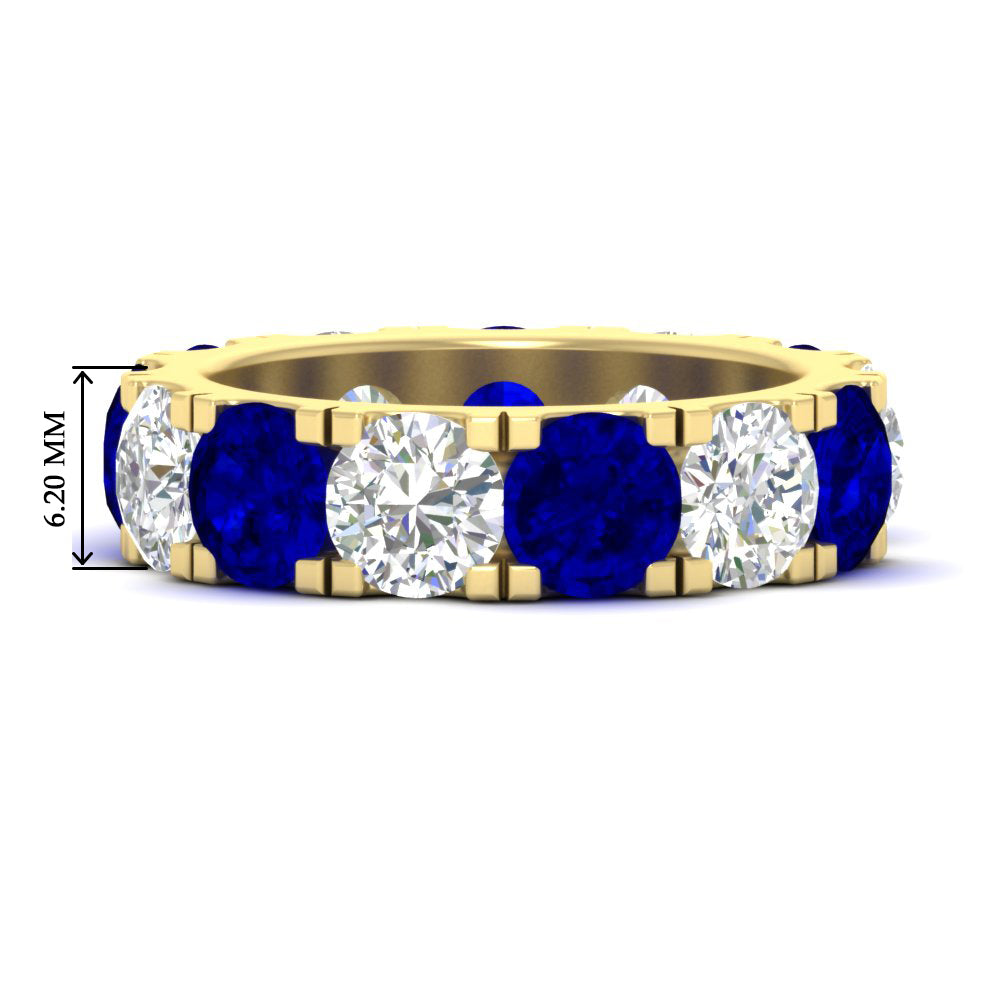 10 Carat Double Prong Round Diamond Eternity Band