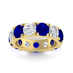 Load image into Gallery viewer, 10 Carat Double Prong Round Diamond Eternity Band
