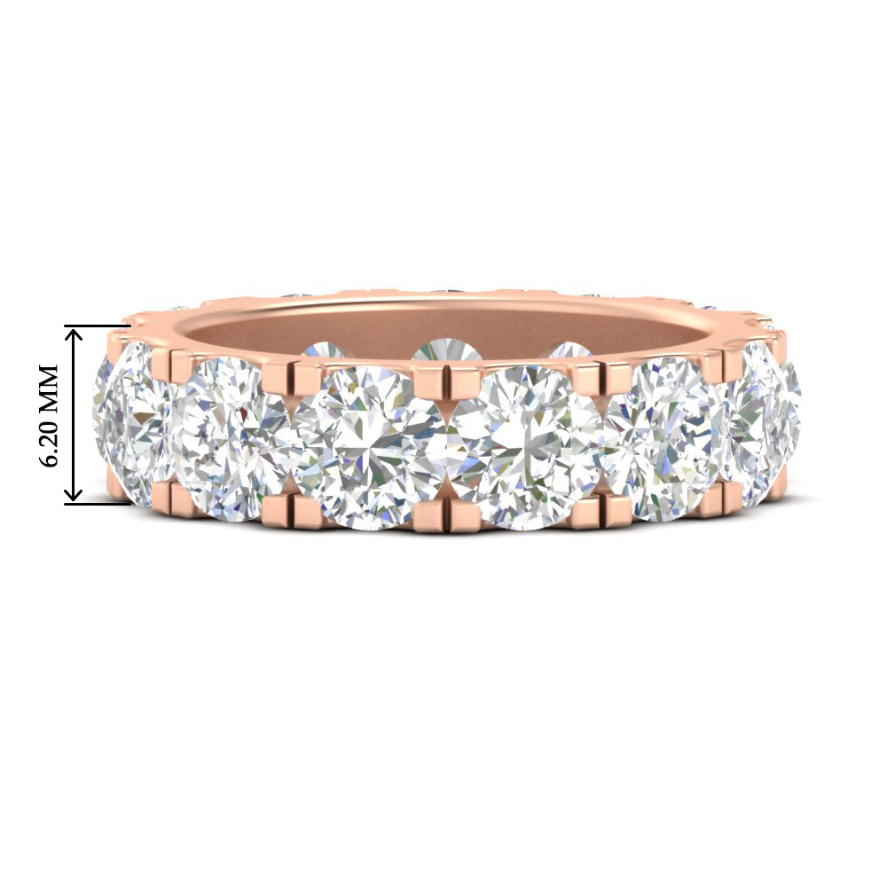 10 Carat Double Prong Round Diamond Eternity Band