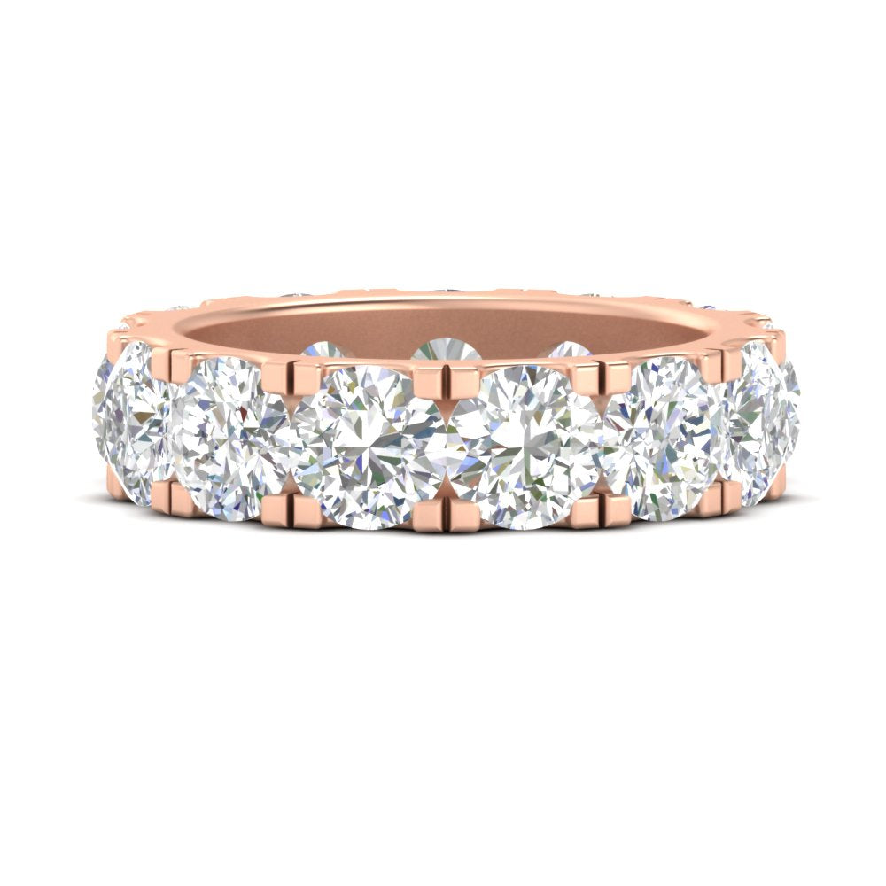 10 Carat Double Prong Round Diamond Eternity Band
