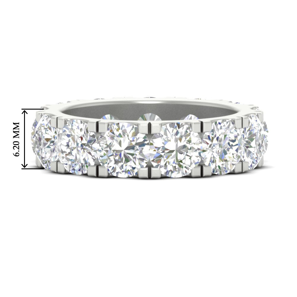10 Carat Double Prong Round Diamond Eternity Band