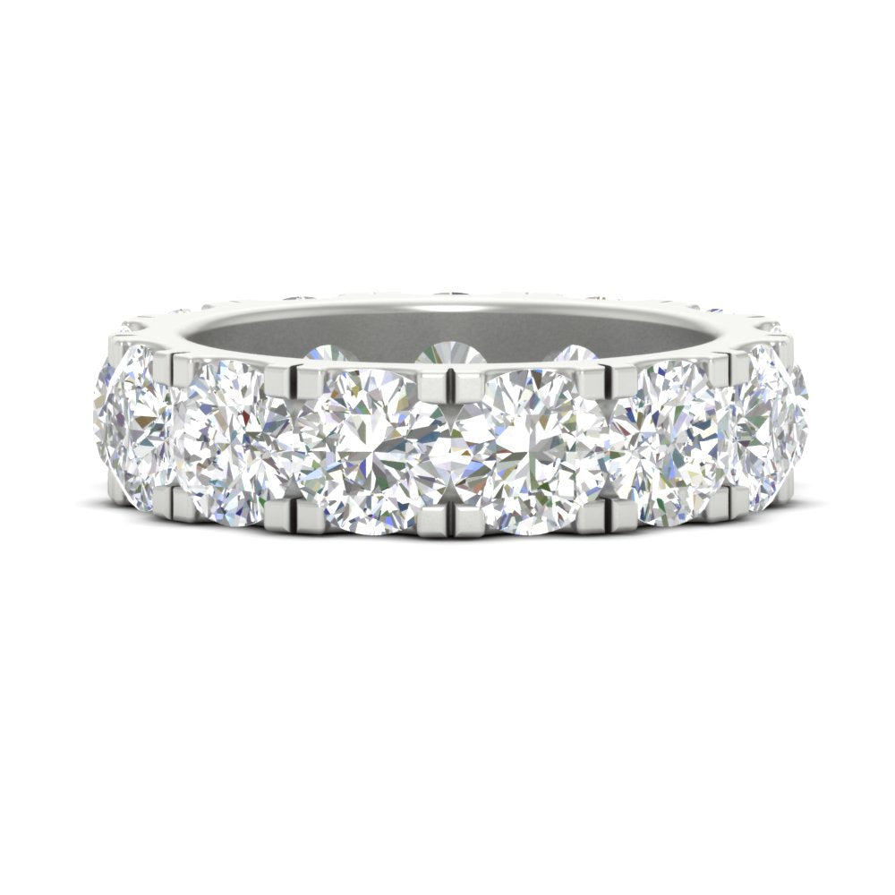 10 Carat Double Prong Round Diamond Eternity Band