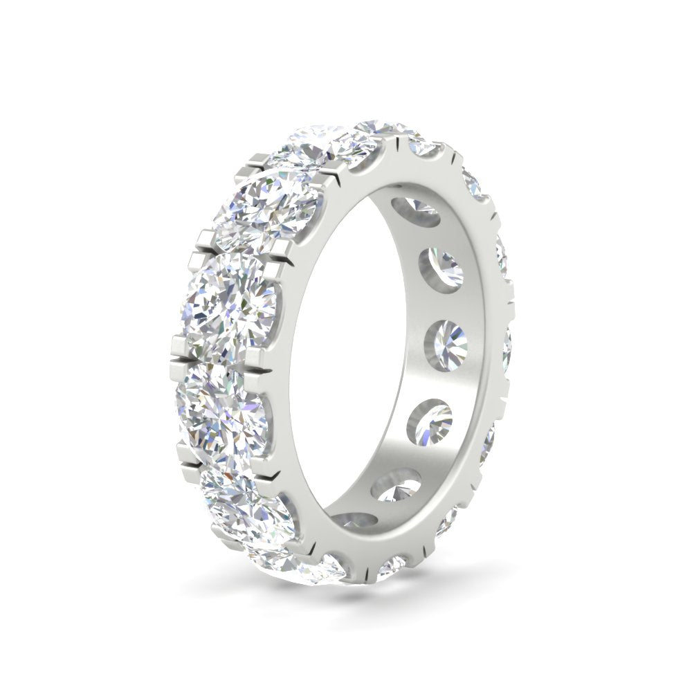 10 Carat Double Prong Round Diamond Eternity Band