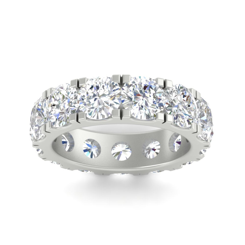 10 Carat Double Prong Round Diamond Eternity Band