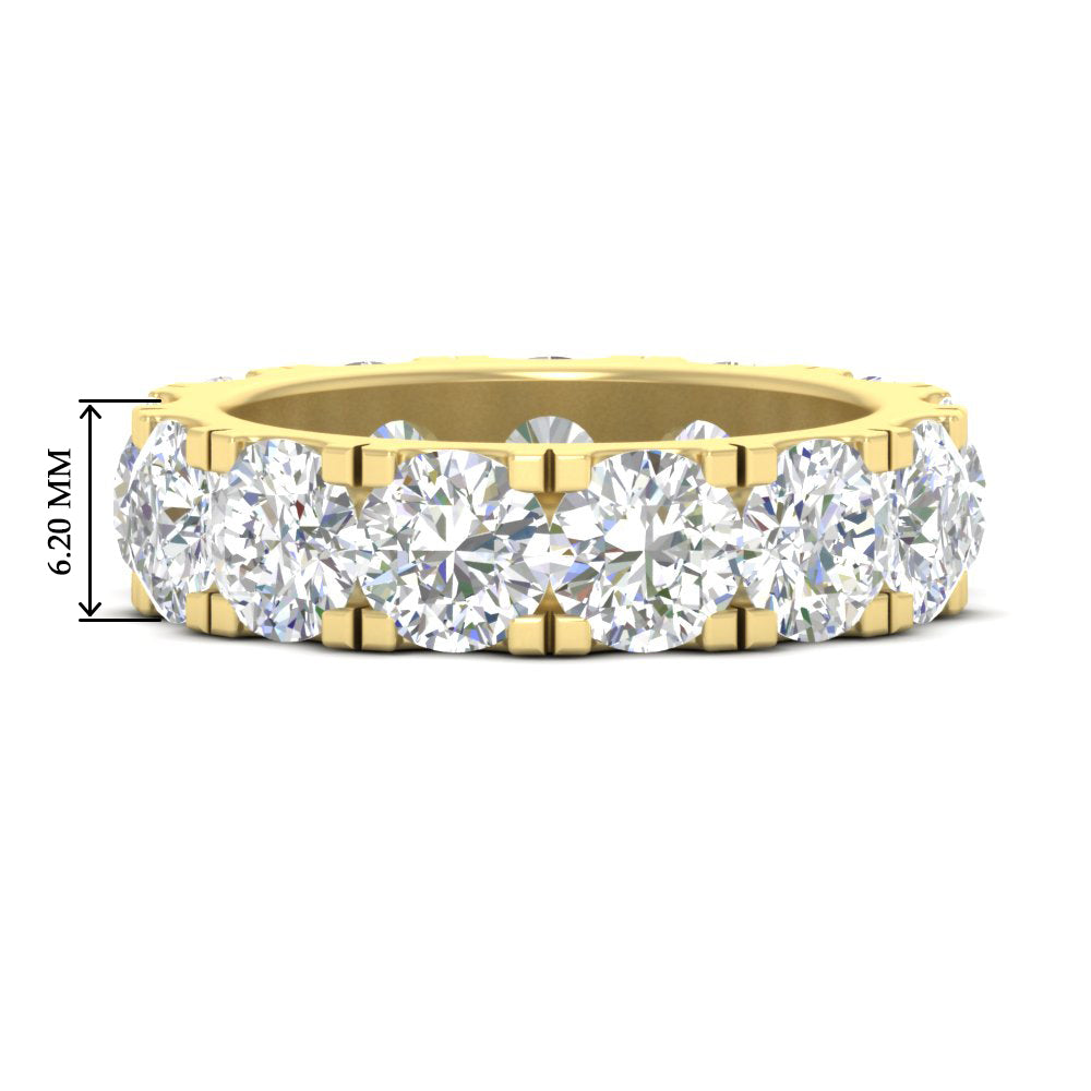 10 Carat Double Prong Round Diamond Eternity Band