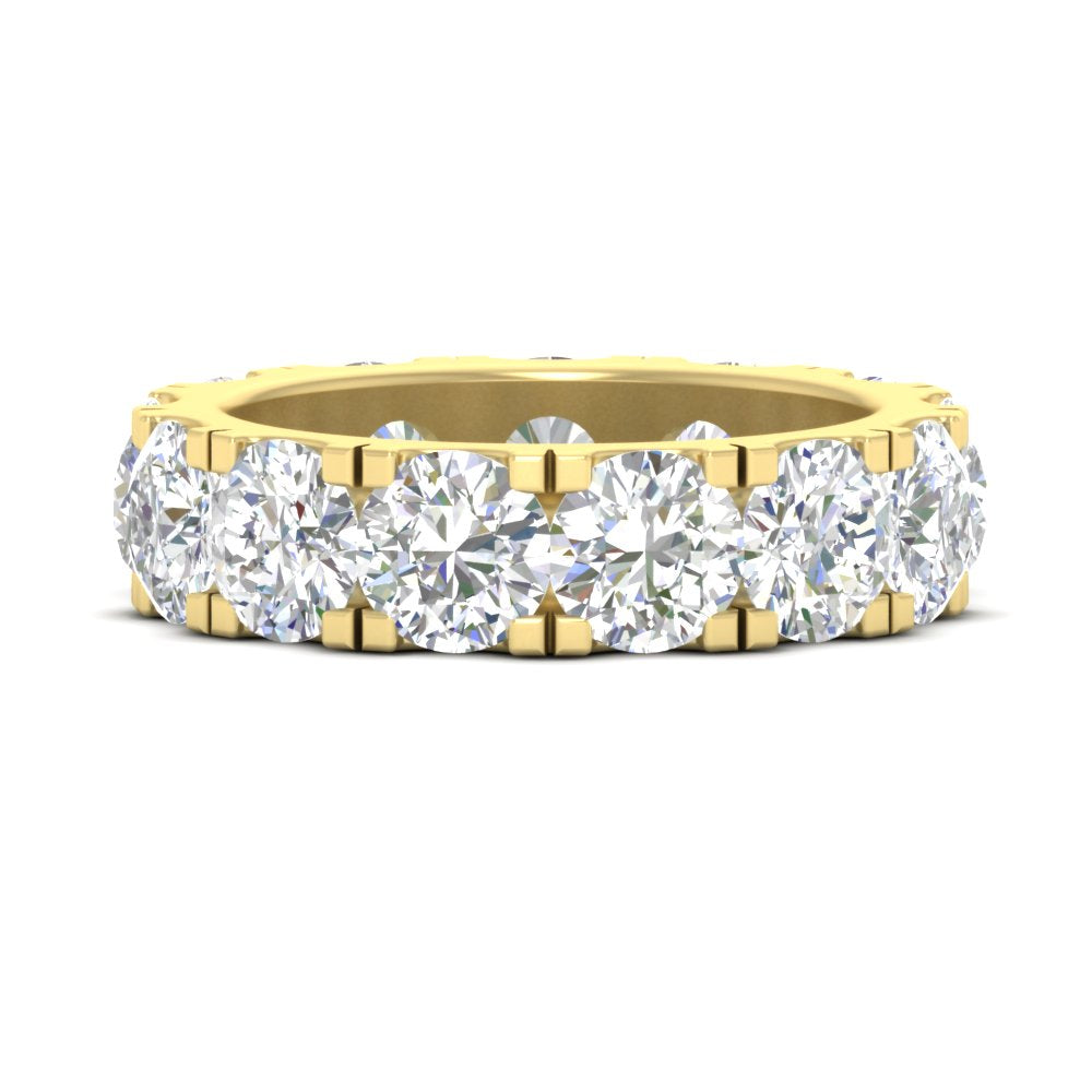 10 Carat Double Prong Round Diamond Eternity Band