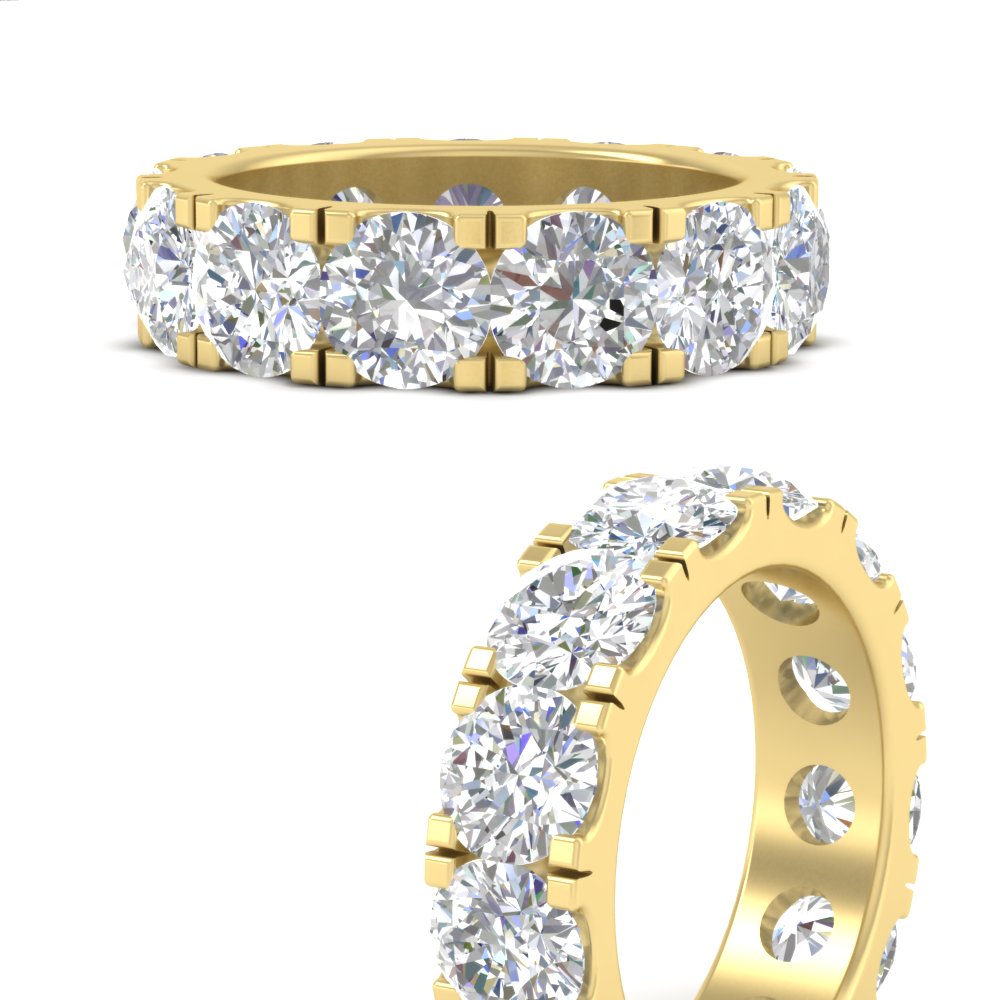 10 Carat Double Prong Round Diamond Eternity Band