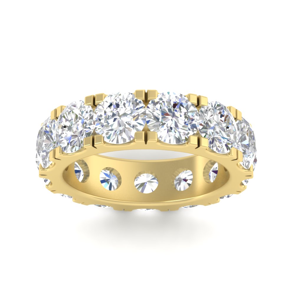 10 Carat Double Prong Round Diamond Eternity Band