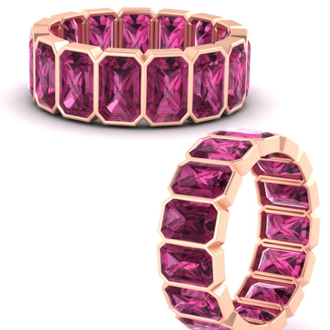10-carat-emerald-cut-bezel-eternity-pink-sapphire-wedding-band-in-rose-gold-FD10417EMBGSADRPIANGLE3-10.00CT-NL-RG