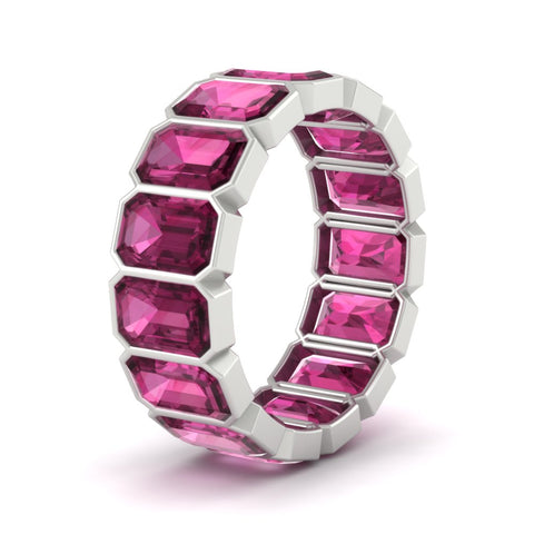 10-carat-emerald-cut-bezel-eternity-pink-sapphire-wedding-band-in-white-gold-FD10417EMBGSADRPIANGLE2-10.00CT-NL-WG